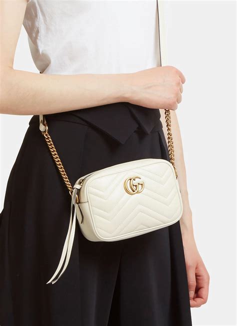 gucci marmont matelasse super mini white|Gucci gg matelassé small bag.